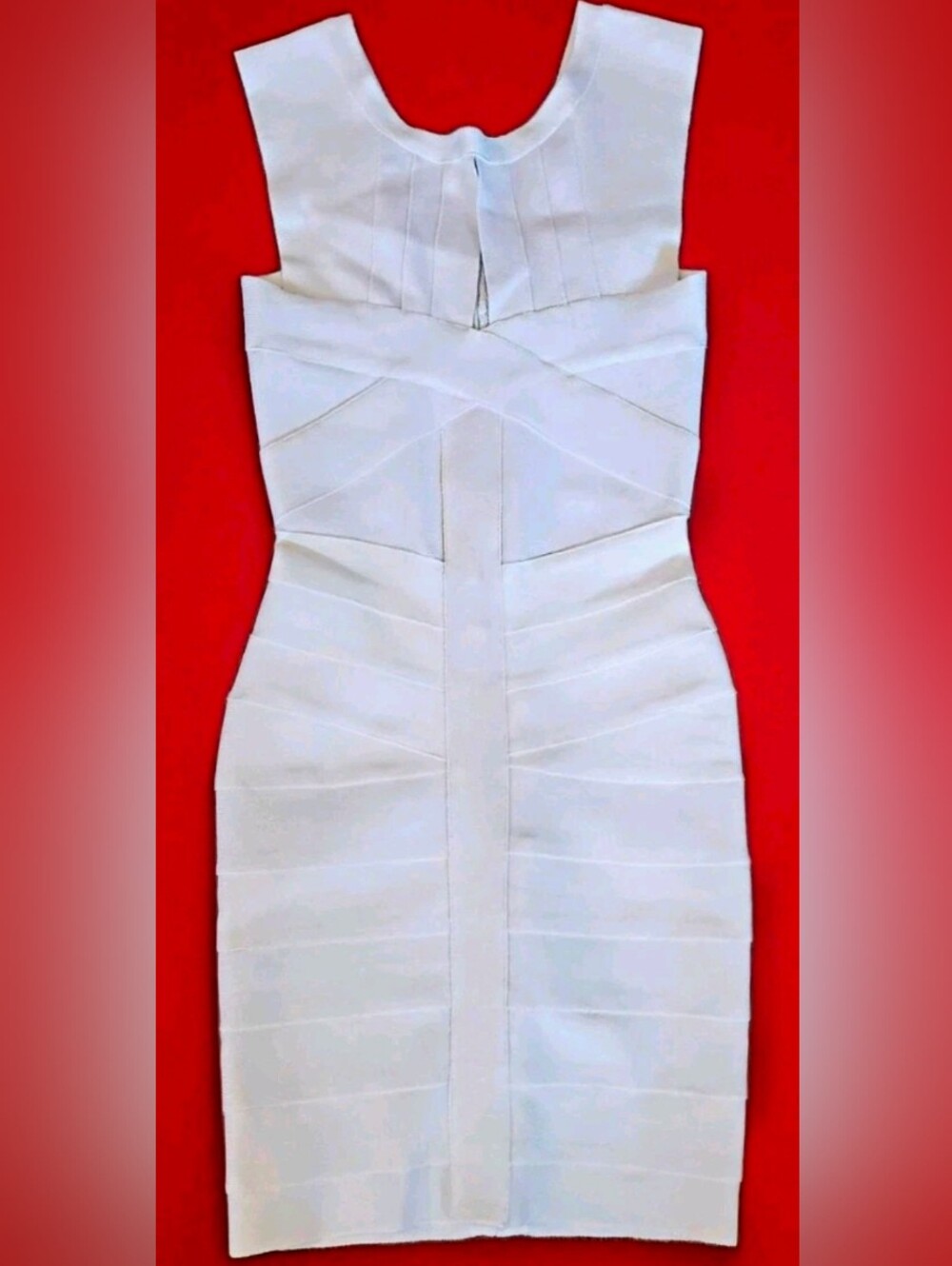 Herve Leger White Sexy Bodycon/Bandage Mini Dress Size S